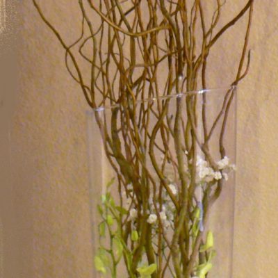 Brides N Blooms, Wholesale & Designs, Super Tall Curly Willow, Orchid & Babies Breath Accent - Ceremony Decor