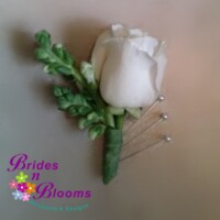 Brides N Blooms Designs, Boutonniere, Rose & Snapdragon