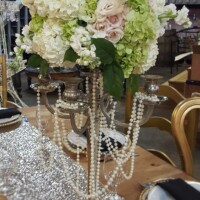 Vintage Style Hydrangea on large candelabra Vintage Style Hydrangea on large candelabra