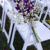 Purple & White Chair Ties