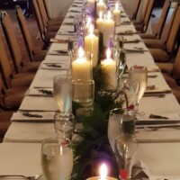 Table garland with candles Table garland with candles