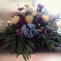 Blue Casket Spray