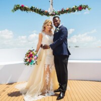 Wedding on Ship with Mast Garland