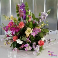 Mixed Flower & Greenery Low Centerpiece Mixed Flower & Greenery Low Centerpiece