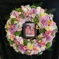 Pastel Color Memorial Wreath