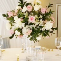 Blush & White Floral Centerpiece Blush & White Floral Centerpiece