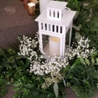 Lantern with Greenery & Baby's Breath Lantern with Greenery & Baby's Breath