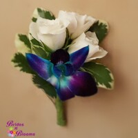 Spray Rose & Orchid Boutonniere
