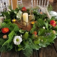 Greenery Garland With Flowers & Geometric Greenery Garland With Flowers & Geometric