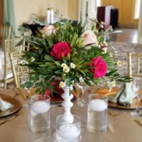 Rose & Greenery on stand