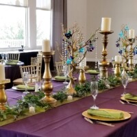 Feasting Tablescape in Gold and Purple Feasting Tablescape in Gold and Purple