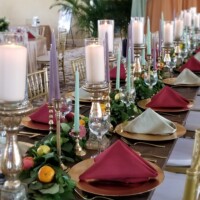 Garland w/fruit & candles Garland w/fruit & candles