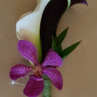 Mini Calla & Orchid Boutonniere