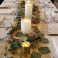 Laid Greenery with Candles Laid Greenery with Candles